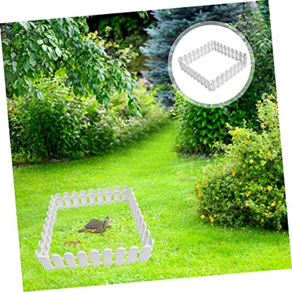 Ipetboom Outdoor Pet Fences 8 Pcs Tortoise Enclosure Playpen Easy Install Predator Proof Turtle Fence Safe Pet Isolation Gate 19.68X5.90X0.78In
