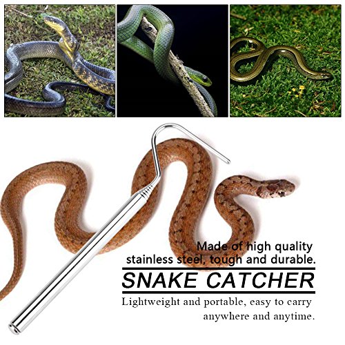 Fdit Snake Reptile Catcher Stainless Steel Extensible Telescoping Capture Hook