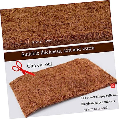 MERRYHAPY Coconut Fiber Reptile Carpet Mat for Tortoises and Bearded Dragons Natural Substrate Bedding for Reptile Terrariums Coconut Coir
