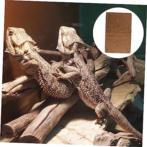 BESTonZON 3pcs Reptile Accessories Cozy Reptile Mat Cypress Mulch Bed Mat for Pet Tanks