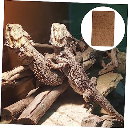 BESTonZON 3pcs Reptile Accessories Cozy Reptile Mat Cypress Mulch Bed Mat for Pet Tanks