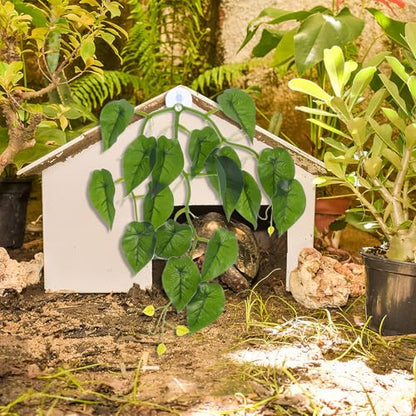 DOITOOL Artificial Reptile Climbing Plants and Fake Hanging Vines with Suction Cup for Turtle Tank Accessories Terrarium Decoration Habitat Ornament for Reptiles