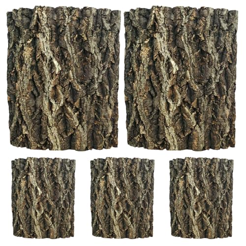 5pcs Cork Bark for Reptiles - 5.9" X 5.9"/15 X 15 Cm Cork Flats Reptile Bark - Terrarium Background Climbing Mat Habitat Decoration for Spider Lizard - size: 15.00X15.00X1.50CM
