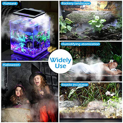 FITNATE Mist Maker, Upgrade Fogger Water Fountain Pond Fog Machine Atomizer for Halloween and Other Festivals,with Fogger Ceramics Discs Tools