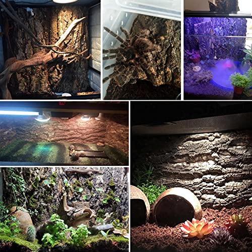 kathson 2PCS 15.7"L x 11.8"W Cork Tile Background Bark Reptile Tank Background Terrarium Backdrop Wall Decor Natural Reptile Climbing Mat for Spider Gecko Lizard Chameleon Bearded Dragon Turtle Snake