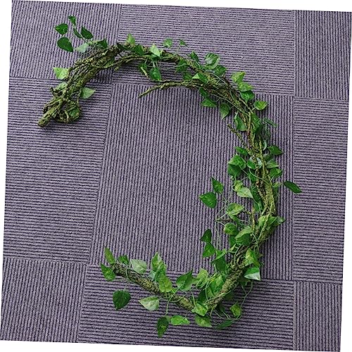 Sosoport 3pc Bendable Jungle Vines Decor for Reptile Habitat Flexible Artificial Leaf Vines with Cups for Lizards Snakes Frogs and More for Terrariums and Aquariums