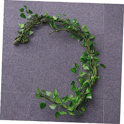 Sosoport 3pc Bendable Jungle Vines Decor for Reptile Habitat Flexible Artificial Leaf Vines with Cups for Lizards Snakes Frogs and More for Terrariums and Aquariums