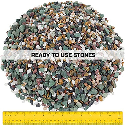 2LBS Horticultural Succulent Rocks Bonsai Mix Succulent Potting Mix Lava Rocks Cactus Soil Potting Mix Amendment - color: Mix Pebbles