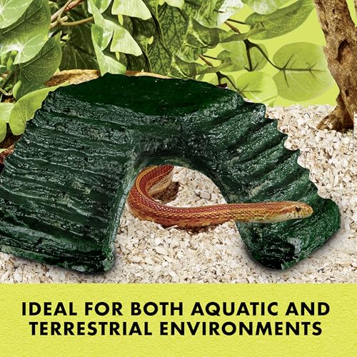 Zilla Reptile Habitat Décor Basking Platform Corner Ramp, Small