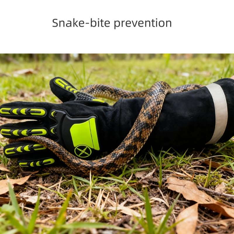 Bite-Proof Animal Handling Gloves - Snake/Dog/Cat Bite Resistant, Impact Protection, Extended Wrist Safety Gauntlets