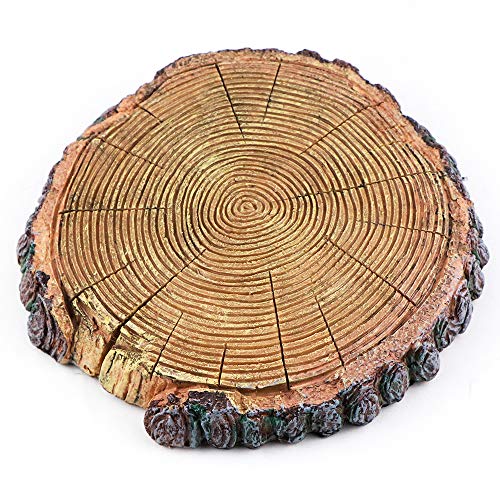 AQUA KT Aquatic Turtle Round Floating Dock Tortoise Bearded Dragon Basking Platform with Suction Cup for Reptile Aquatic Aquarium Decoration - color: Medium