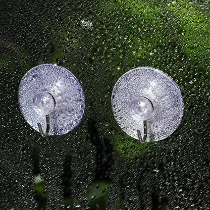 Mudder 50 Pcs Suction Cup Hooks Wall Clear Suction Cups with Metal Hooks Window Hangers for Glass Wall Towel Hangers Supplies Bathroom Glass Kitchen Decorations,3 lbs (30 mm) - size: 30 mm