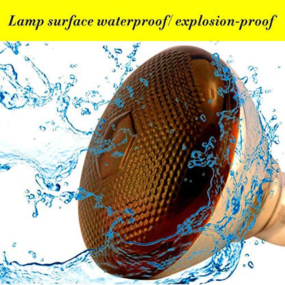 2 Pack 250W Red Heat Lamp Infrared Bulbs Heavy Duty PAR38 Glass Lamp for Food Service, Brooder Bulb, Chicks, Pet, Bathroom, Light Therapy Use E26 Base, Flood Light Heat Bulb. - size: ZX-250W