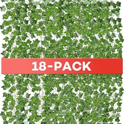 Alotiki 18 Pack 126 Feet Vines,Ivy,Ivy Garland,Fake Ivy,Fake Leaves,Ivy Vines,Artificial Vines,Green Vines,Leaves Room Decor,Vines for Bedroom,Wall Decor,Wedding Party - size: 18