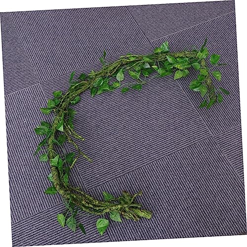 NOLITOY 3pc Bend- Jungle Vines for Reptiles Artificial Leaf Decor with Suckers Flexible Rattan Strips for Lizard Frog Snake Habitats Terrarium Decoration