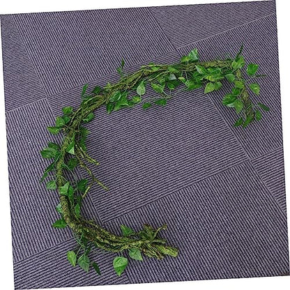 NOLITOY 3pc Bend- Jungle Vines for Reptiles Artificial Leaf Decor with Suckers Flexible Rattan Strips for Lizard Frog Snake Habitats Terrarium Decoration