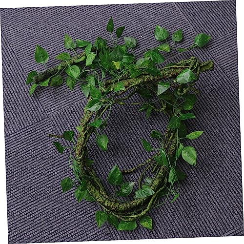 NOLITOY 3pc Bend- Jungle Vines for Reptiles Artificial Leaf Decor with Suckers Flexible Rattan Strips for Lizard Frog Snake Habitats Terrarium Decoration