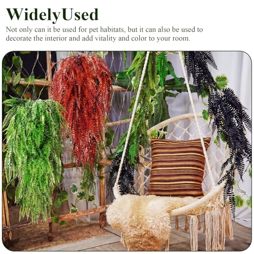 Suncalla 8 Pack Reptile Plants Terrarium Hanging Plant Vine Boston Climbing Terrarium Plant with Suction Cup for Bearded Dragons Lizard Crested Gecko Snake Crab Tank(Vivid Series,3 Colors) - style: Vivid Series