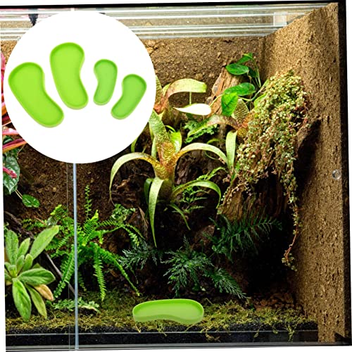 FOMIYES 4pcs Reptile Water Feeder Bowls Pet Drinking Dishes for Tortoises Lizards Snakes Decorative Non- Design for Easy Use and Cleaning