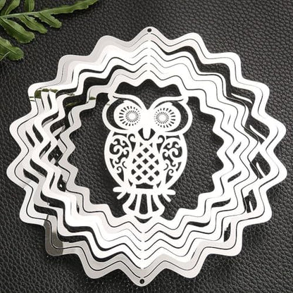 PESTEZE USA Premium Hummingbird Wind Spinner – 6x9 Inch Stainless Steel 3D Reflective Outdoor Spinner for Bird Deterrent, Garden & Patio Decor, Hanging Kinetic Metal Ornament Scares Birds & Adds Shine
