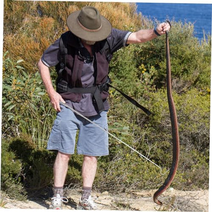 Snake Catcher Tool Retractable Reptile Hook Sturdy Stainless Steel Snake Trap Extendable for Professionals
