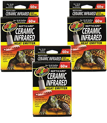 Zoo Med (3 Pack) ReptiCare Ceramic Infrared Heat Emitters 60 Watts