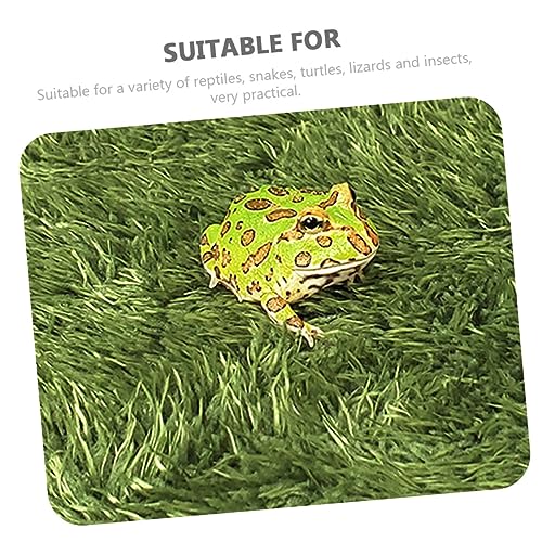 BESPORTBLE Reptile Moss Carpet for Terrariums Fake Grass Mat for Lizard Tanks Tortoise Bedding and Amphibian Habitat Moisture Retaining Cushion for Reptile Enclosures