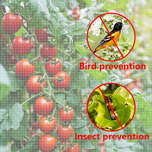 Alpurple Insect Bird Barrier Netting Mesh-10 x 15 Feet Garden Bug Netting Plant Cover for Protect Plant Fruits Flower from Insect Bird Eating - color: 10 X 15ft