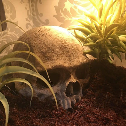 Halloween Aquarium Landscape Skull Aquarium Skull Artificial Skeleton Decoration for Home Décor Aquarium Fish Tank Landscape Collectible Teaching Prop