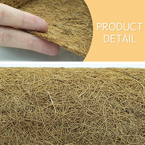 Coco Liner Roll, Yarrdfir 12x40 inch Natural Coconut Liners for Planter Flower Basket, Reptile Carpet, Natural Coconut Fiber mat, Garden Decoration, Animal pet pad - size: 1 Count (Pack of 1)