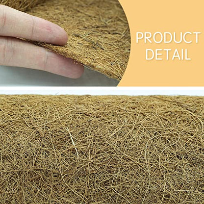 Coco Coir Liner, Yarrdfir 24x80 inch Natural Coconut Liners for planters Flower Basket, Reptile Carpet, Natural Coconut Fiber mat, Garden Decoration, Animal pet pad, Snow Mat - size: 24x80 Inch (Pack of 1)