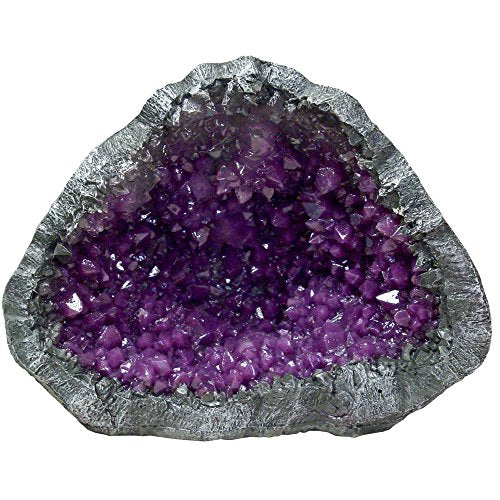 Blue Ribbon EE-1136 Skull Geode Stone Exotic Environments Aquarium Ornament, Purple, 6.5 inch (EE-1130)