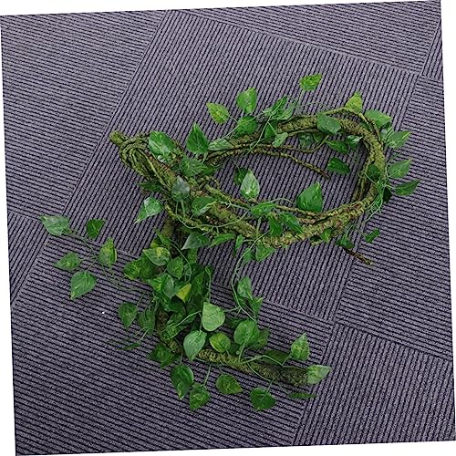 FOMIYES 3pc Bendable Jungle Vines for Reptiles Artificial Leaf Habitat Decor Suction Cups for Lizards Frogs Snakes More Flexible Rattan Strip Design for Custom Aquarium Setup