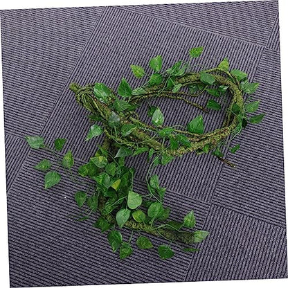 FOMIYES 3pc Bendable Jungle Vines for Reptiles Artificial Leaf Habitat Decor Suction Cups for Lizards Frogs Snakes More Flexible Rattan Strip Design for Custom Aquarium Setup