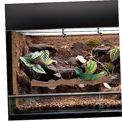 Reptile Climbing Branch Suction Cups Natural Grapevine Wood Lizard Toy for Terrarium Decor for Bearded Dragons and Geckos 12-inch Length