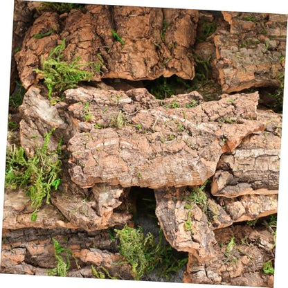 Yardwe 14Pcs Natural Cork Bark Reptile Hideout and Climbing Platform Multi-Functional Habitat Decor for Bearded Dragon Gecko Snake Terrarium Accessories