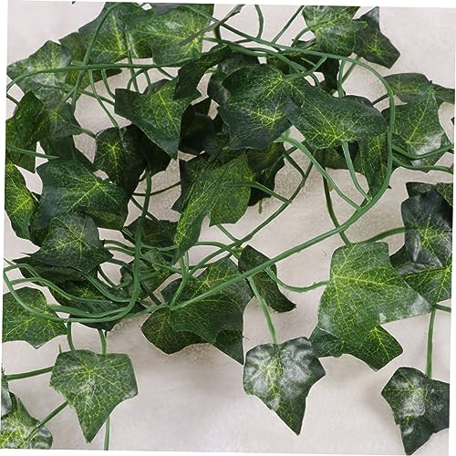 2m Jungle Vines Artificial Leaf Decor for Reptiles Habitat Accessories with Suction Cups for Lizards Frogs Snakes and More Flexible Rattan Strips for Terrarium