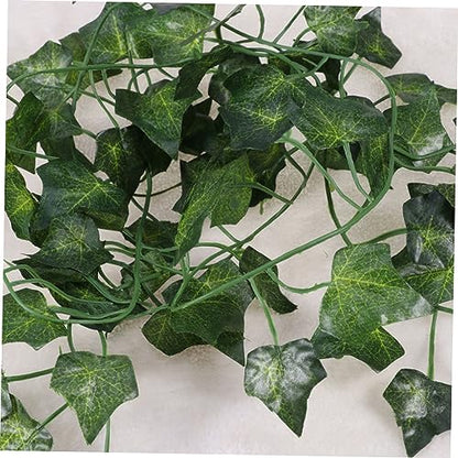 2m Jungle Vines Artificial Leaf Decor for Reptiles Habitat Accessories with Suction Cups for Lizards Frogs Snakes and More Flexible Rattan Strips for Terrarium