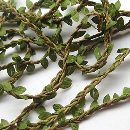 Chenkou Craft 10M Artificial Vine Fake Foliage Leaf Plant Garland Rustic Wedding Home Decor