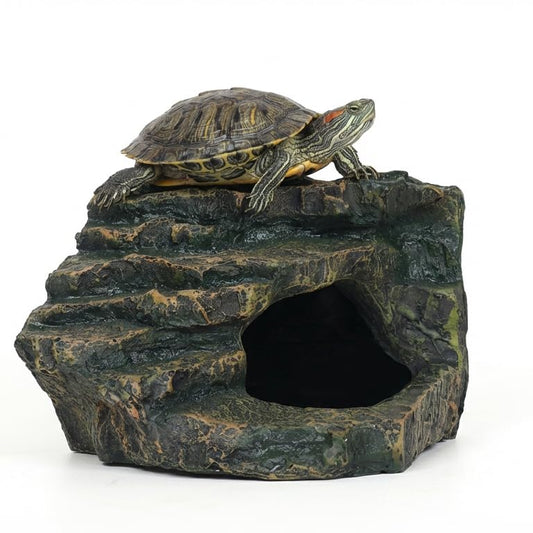 Reptile Tank Accessories, Turtle Tank Decor, Aquarium Caves, Perfect Gecko Hide, Fish Aquarium Decor, Professional Turtle Basking Platform (Antique) - color: Turtle,reptiles