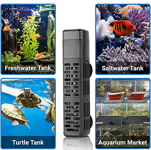 HiTauing Aquarium Heater, 50W/100W/200W/300W/500W Submersible Fish Tank Heater with Over-Temperature Protection and Automatic Power-Off When Leaving Water for Saltwater and Freshwater - size: 100W