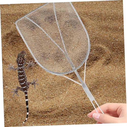 VICASKY Stainless Steel Reptile Sand Shovel Fine Mesh Filtering Scoop for Turtles Lizards Snakes and Geckos for Cleaning Substrate and Waste in Terrariums