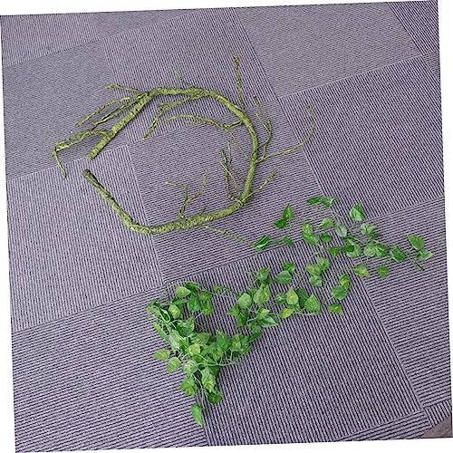FOMIYES 3pc Bendable Jungle Vines for Reptiles Artificial Leaf Habitat Decor Suction Cups for Lizards Frogs Snakes More Flexible Rattan Strip Design for Custom Aquarium Setup