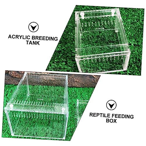 YARNOW Reptile Enclosure 1pc Acrylic Reptile Box Ventilation Perfect for Travel Breeding