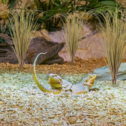 Fake Desert Dry Grass, Artificial Plants for Reptile Tank Accessories, Habitat Decor Fit for Bearded Dragon, Crested Gecko, Leopard Lizard, Chameleon, Artificial Outdoor Plants, Terrarium Decor (1)