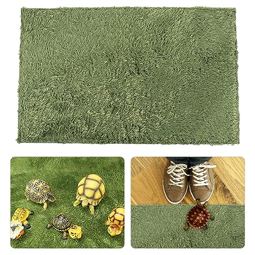 POPETPOP 2pcs Turtle Snake Gecko Terrarium Carpet Reptile Mat for Iguana Chameleon Rabbit Washable Odorless Soft Absorbent Terrarium Liner