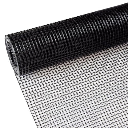Hardware Cloth for Chicken Wire Fencing of Chicken Coop, 1/2in Mesh AWG 19 Gauge 48"x 100' Black Vinyl Coated Welded Wire Mesh Fence-PVC Coated Metal Garden Fencing Roll and Home Improvement - color: Black, size: 1/2'' 48'' x 100' (AWG 19Ga)