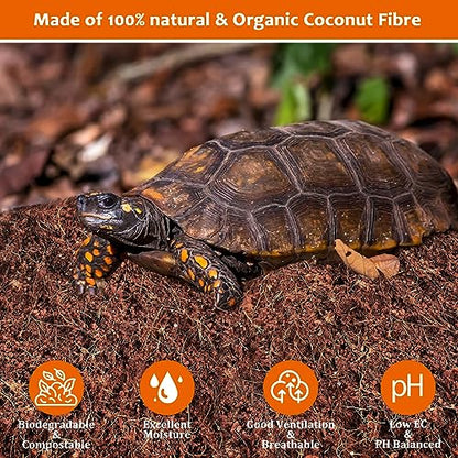 Riare 5.3 OZ Premium Sphagnum Moss for Reptiles 2 Pack Natural Compressed Coconut Fiber Substrate for Reptiles Terrarium Bedding for Tortoise, Frogs, Snakes Hermit Crabs, Burrowing Animals