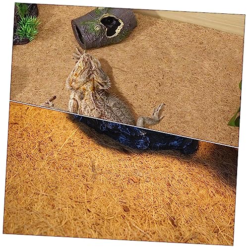 Yardwe Terrarium Liner for Reptiles Jute Fiber Pad for Tortoise Lizard and Snake Tanks Versatile Bedding Mat Reusable and Washable Cushion for