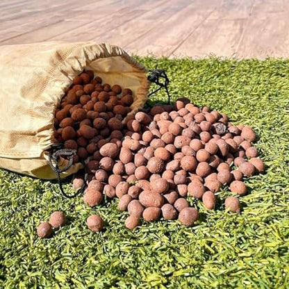 PGN Clay Pebbles for Hydroponic Growing - 20 Liters (8 Pounds) - Organic Expanded Clay Balls for Plants - PH Neutral Leca for Plants - Aquaponics and Hydroponics Supplies in a Resealable Storage Bag - size: 20 Liters (8 Pounds)